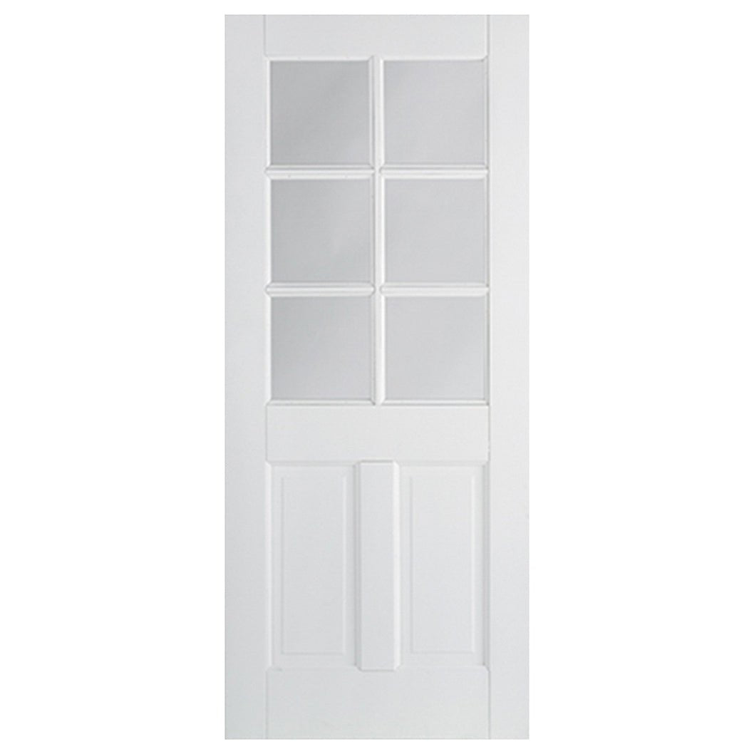 LPD Doors White Canterbury 2 Panel 6 Lite Glazed Internal Door - JJ Building Materials
