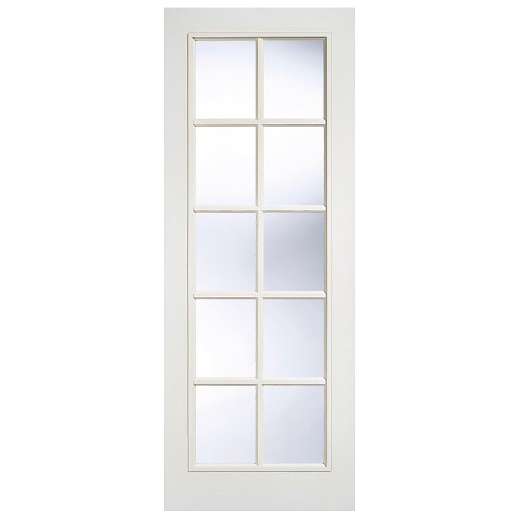 LPD Doors White Moulded 10-Lite Glazed Internal Door - JJ Building Materials