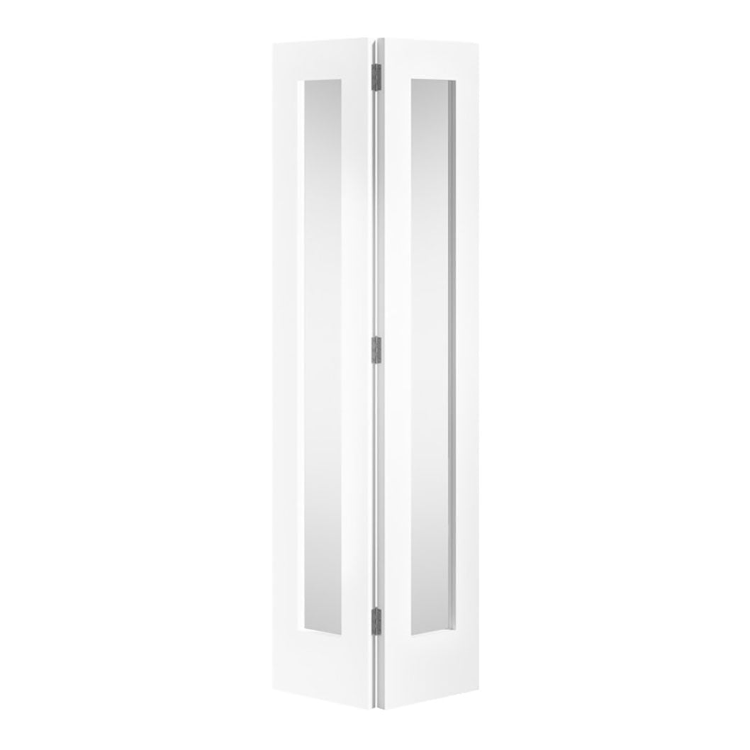 LPD Doors White Pattern 10 Primed Bifold Clear Glazed Internal Doors - JJ Building Materials