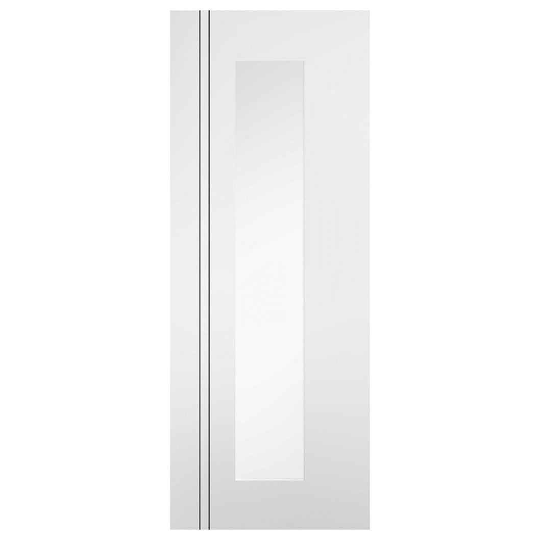 LPD Doors White Sierra Blanco Long Light Clear Glazed Internal Door - JJ Building Materials