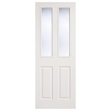 LPD Doors White Textured 2 Panel 2 Lite Glazed Internal Door - JJ Building Materials