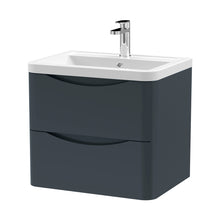 Nuie Lunar 800mm Floor Standing 2 Drawer Vanity & Ceramic Basin Contemporary Satin White Ceramic,MFC Painted Matt 840x800x445mm