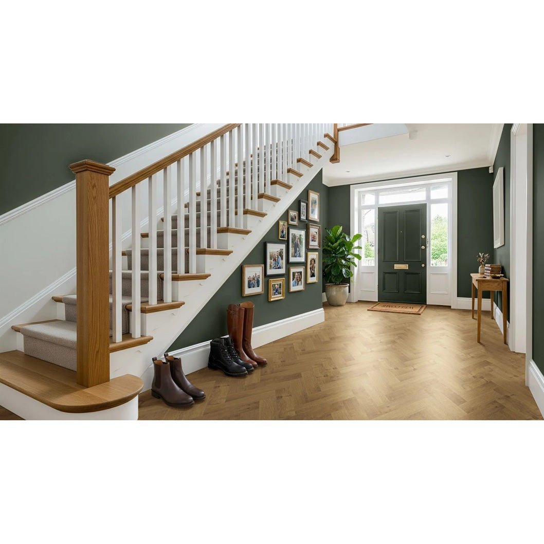 Luvanto LVT Flooring Contemporary Herringbone Design 534x107x2.5mm Pack Size - 2.28m2 - JJ Building Materials