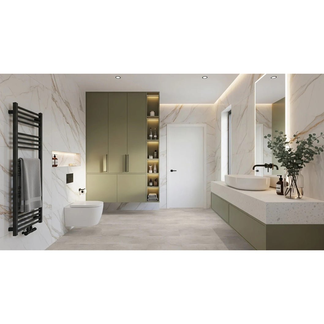 Luvanto LVT Flooring Deep Emboss Bevelled Edge Design Stone Tiles 305x305x2.5mm Pack Size - 1.86m2 - JJ Building Materials