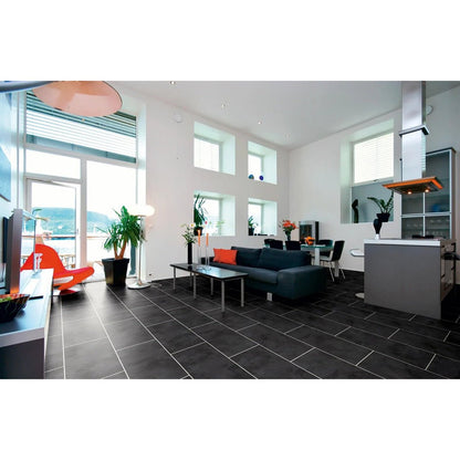 Luvanto LVT Flooring Deep Emboss Bevelled Edge Design Stone Tiles 305x305x2.5mm Pack Size - 1.86m2 - JJ Building Materials