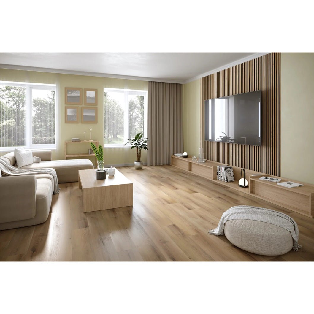 Luvanto LVT Flooring Deep Emboss Bevelled Edge Premium Click Plus Planks 228x1220x5mm Pack Size - 1.95m2 - JJ Building Materials