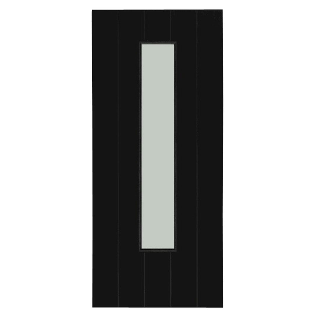 Mendes Black Laminate Killarney 1 Light Clear Glazed Door - JJ Building Materials