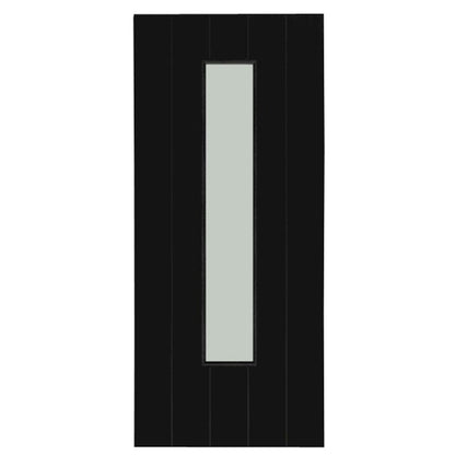 Mendes Black Laminate Killarney 1 Light Clear Glazed Door - JJ Building Materials