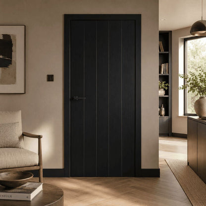 Mendes Black Laminate Killarney FD30 Door - JJ Building Materials