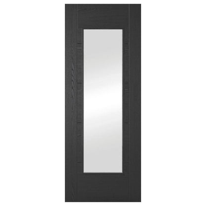 Mendes Black Oak Iseo 1 Light Clear Glazed Door - JJ Building Materials