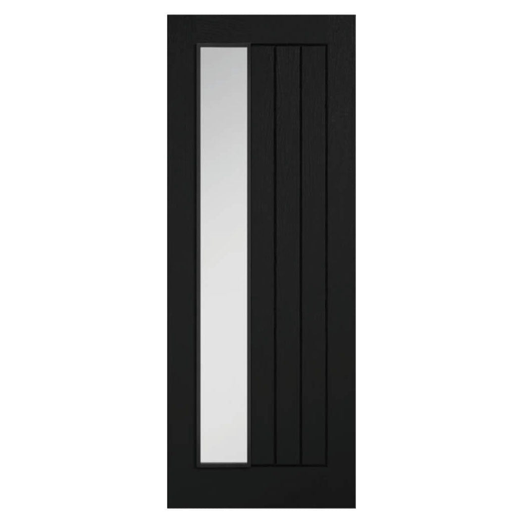 Mendes Black Oak Mexicano 1 Light Clear Glazed (Narrow Offset) Door - JJ Building Materials