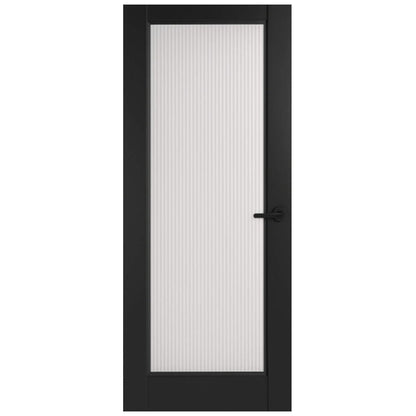 Mendes Black Ravenna 1 Light Reeded Glass Door - JJ Building Materials