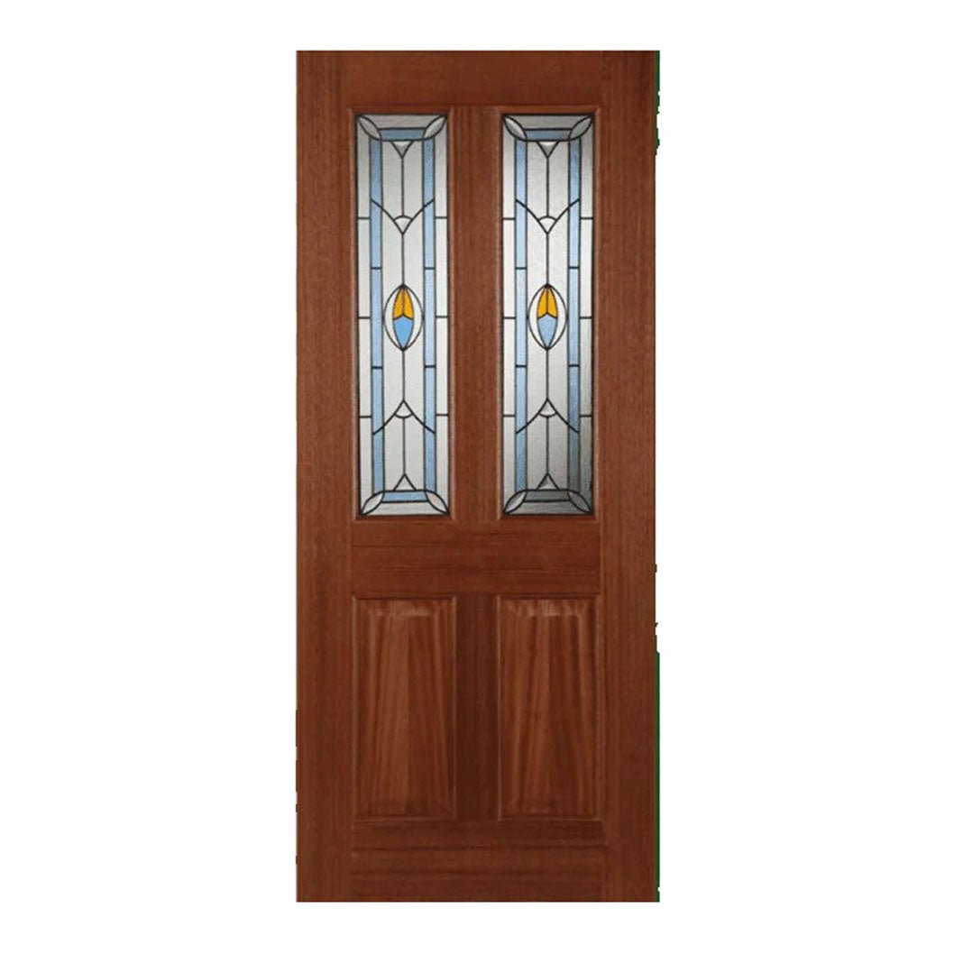 Mendes Hardwood Edwardian Blue Glazed Door - JJ Building Materials