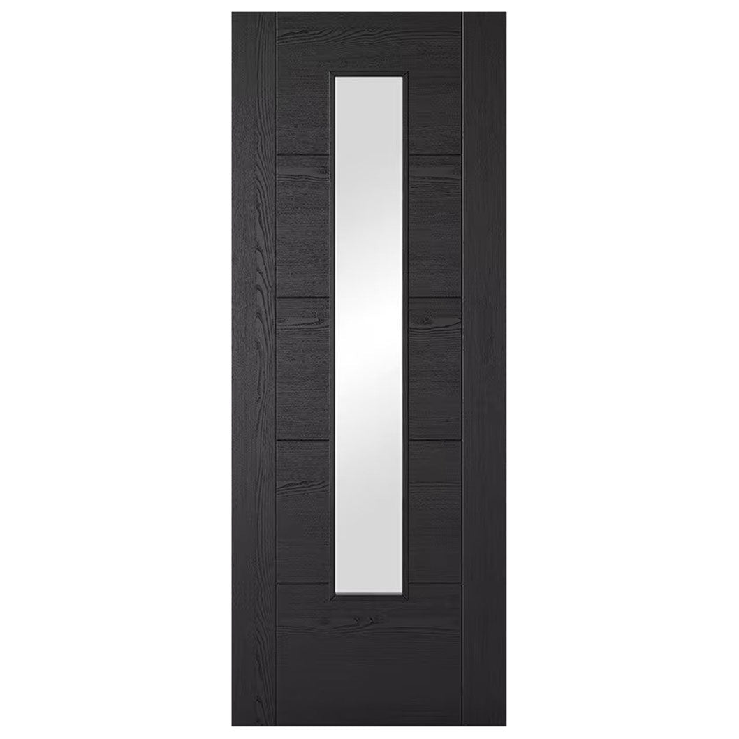 Mendes Laminate Black Iseo 1 Light Clear Glazed Door - JJ Building Materials