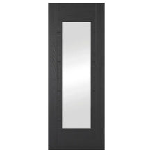 Mendes Laminate Black Iseo 1 Light Clear Glazed FD30 Door - JJ Building Materials
