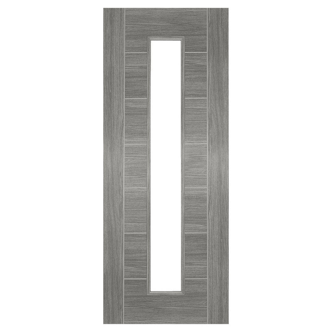 Mendes Laminate Grey Corsica 1 Light Clear Glazed Door - JJ Building Materials