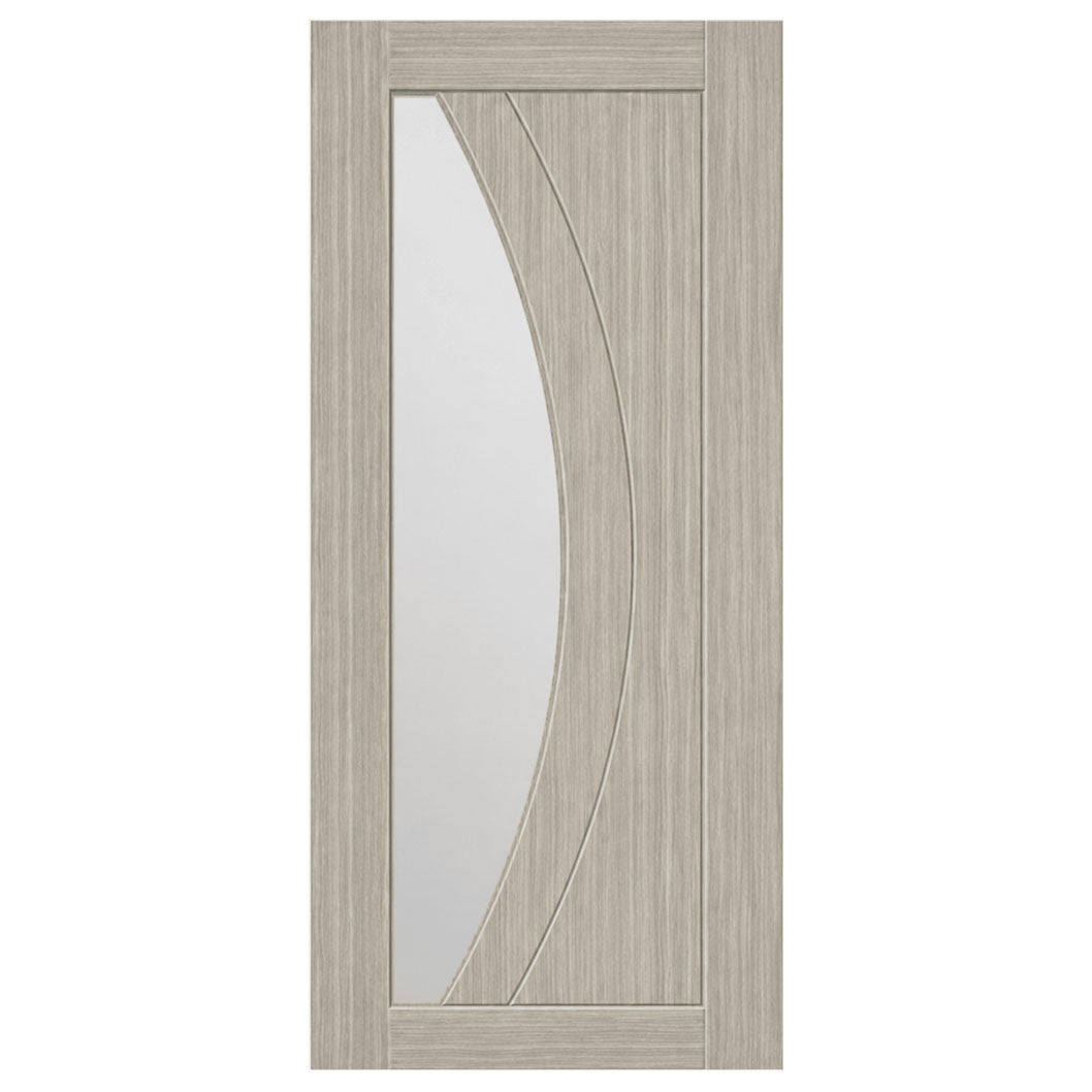 Mendes Laminate Grey Sorrento 1 Light Clear Glazed Door - JJ Building Materials