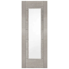 Mendes Light Grey Corsica 1 Light Clear Glazed Fd30 Prefinished Door - JJ Building Materials