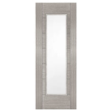 Mendes Light Grey Corsica 1 Light Clear Glazed Semi Solid Prefinished Door - JJ Building Materials