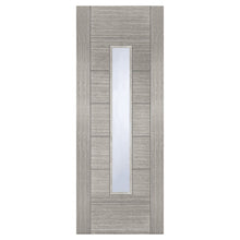 Mendes Light Grey Corsica 18G Obscure Glass Fd30 Prefinished Door - JJ Building Materials