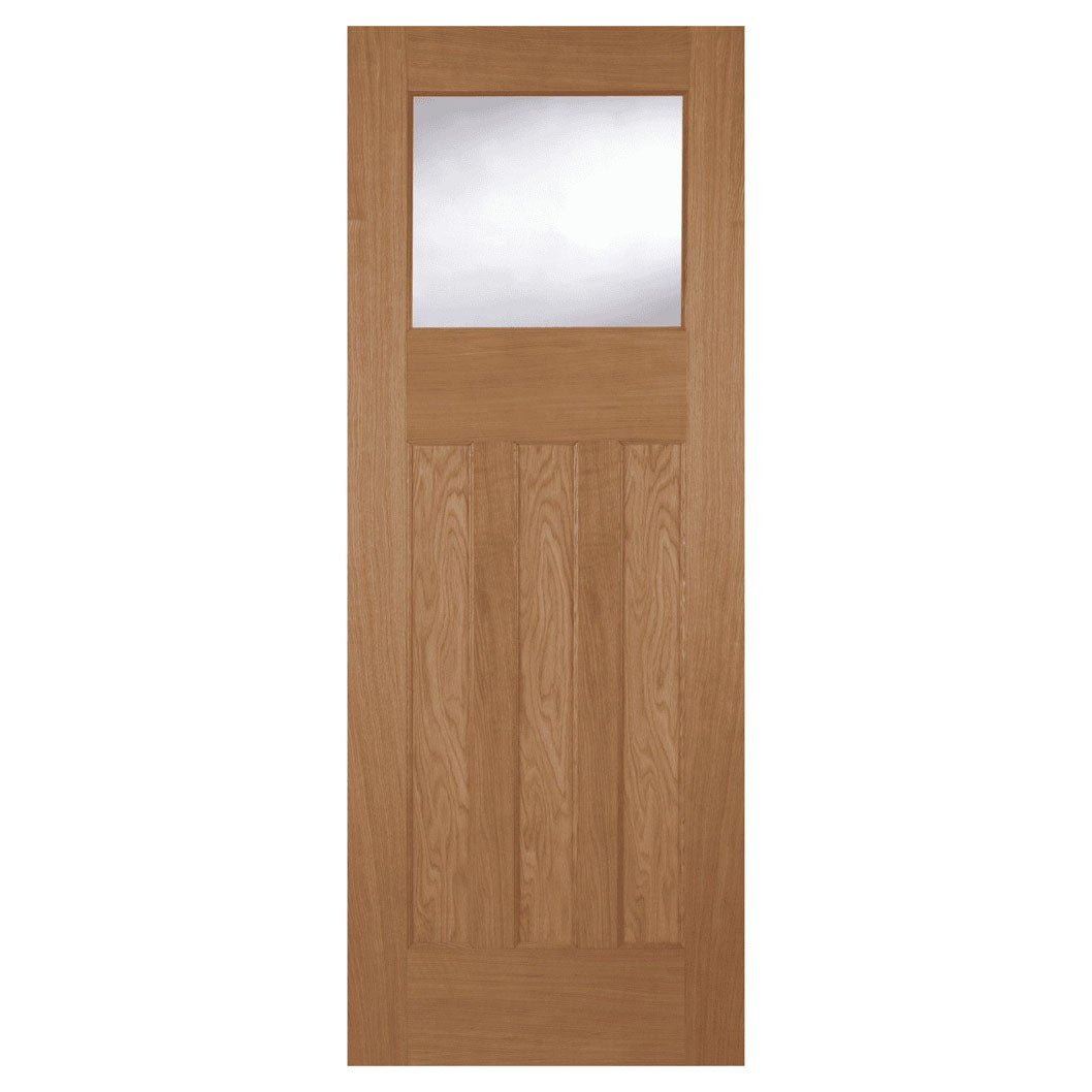 Mendes Oak 1930 3 Panel 1 Light Unglazed Unfinished Door - JJ Building Materials