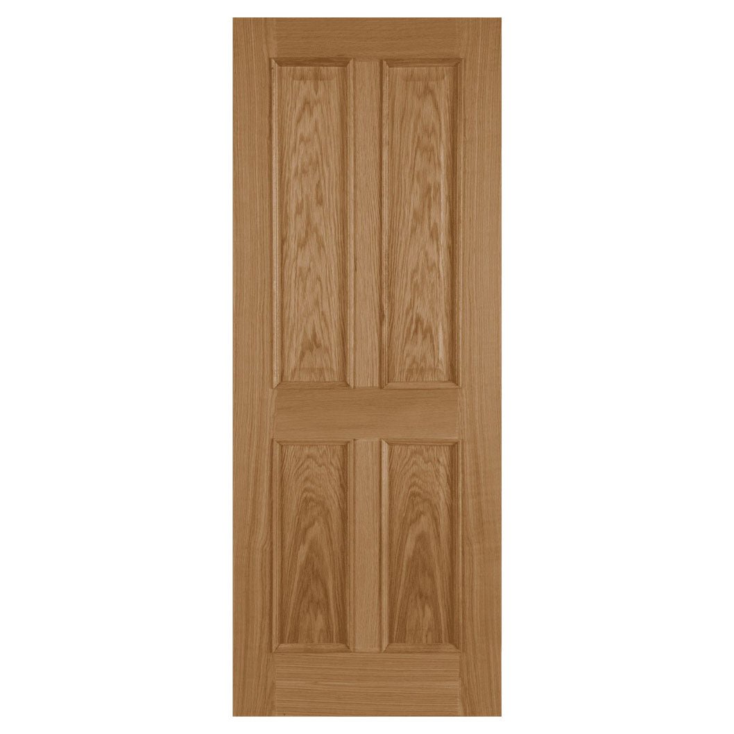 Mendes Oak 4 Panel Raised Mould Unfinished Door - JJ Building Materials