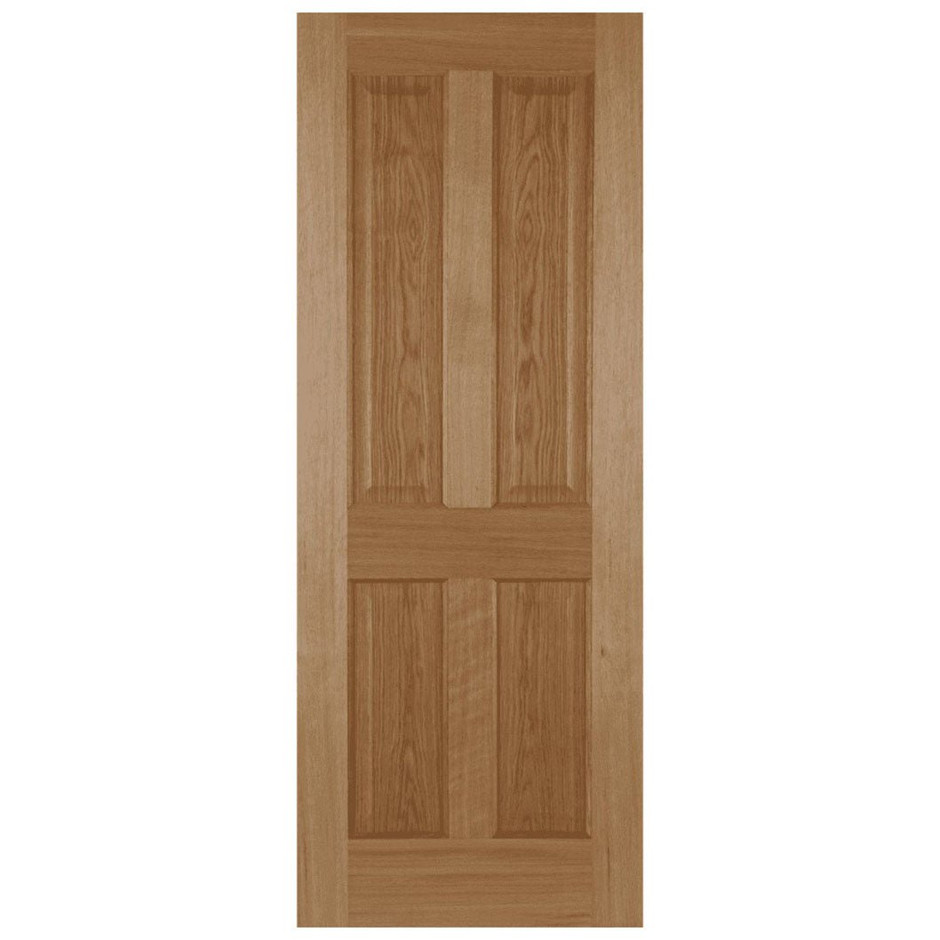 Mendes Oak 4 Panel Recessed Fd30 Unfinished Door - JJ Building Materials