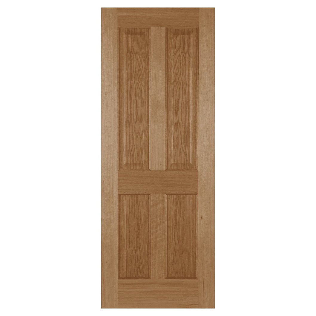 Mendes Oak 4 Panel Recessed Unfinished Door - JJ Building Materials