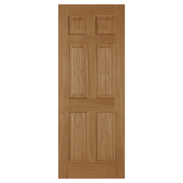Mendes Oak 6 Panel Recessed Fd30 Unfinished Door - JJ Building Materials