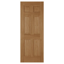 Mendes Oak 6 Panel Recessed Unfinished Door - JJ Building Materials