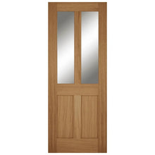Mendes Oak Bristol 2 Panel 2 Light Clear Glazed Fd30 Unfinished Door - JJ Building Materials