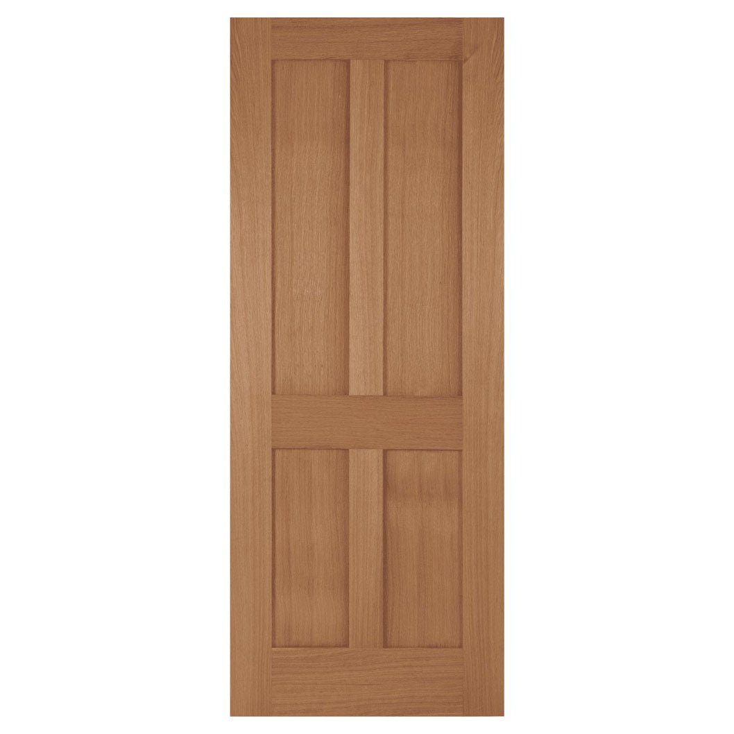 Mendes Oak Bristol 4 Panel Unfinished Door - JJ Building Materials