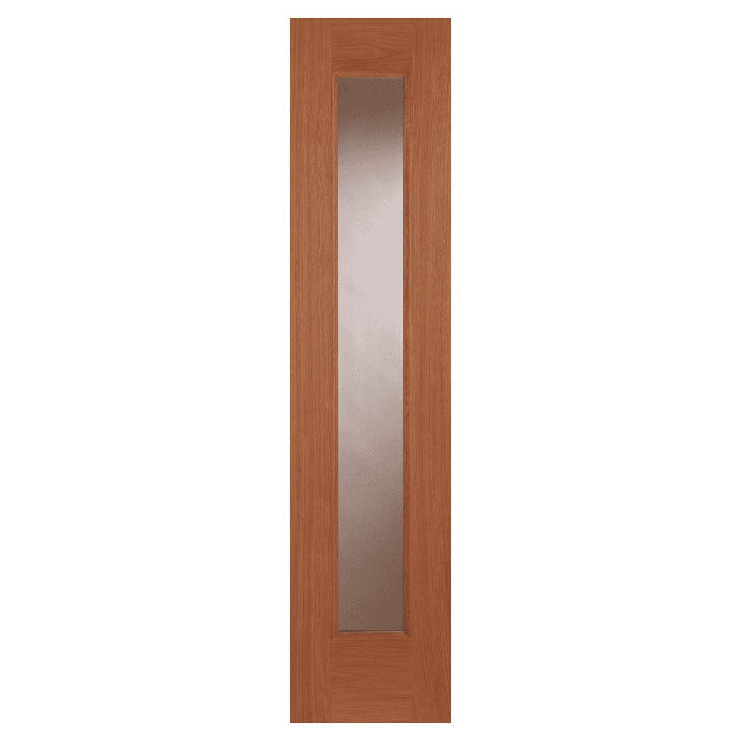 Mendes Oak Contemporary Clear Glass Sidelight Door Panel - JJ Building Materials