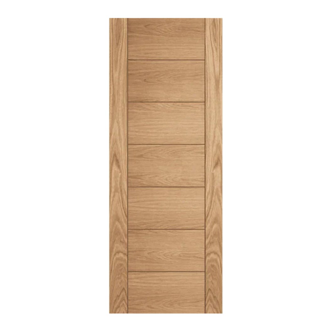 Mendes Oak Corsica 18G Clear Glass Fd30 Prefinished Door - JJ Building Materials
