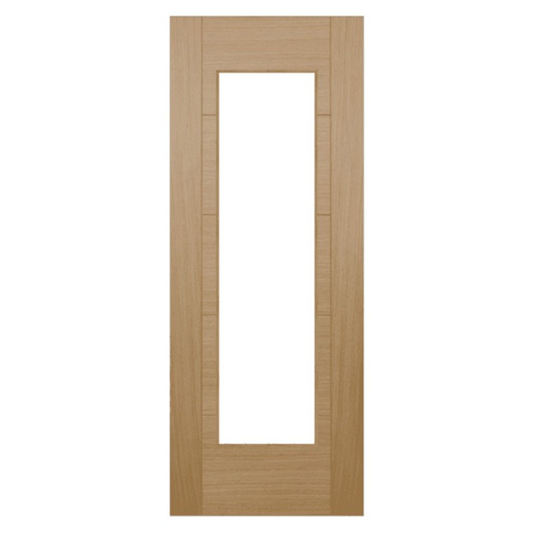 Mendes Oak Cotswold 1 Light Clear Glazed Prefinished Door - JJ Building Materials
