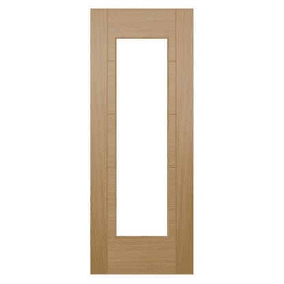 Mendes Oak Cotswold 1 Light Clear Glazed Prefinished Door - JJ Building Materials
