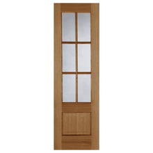 Mendes Oak Hampstead 6 Light Clear Glazed Prefinished Door - JJ Building Materials