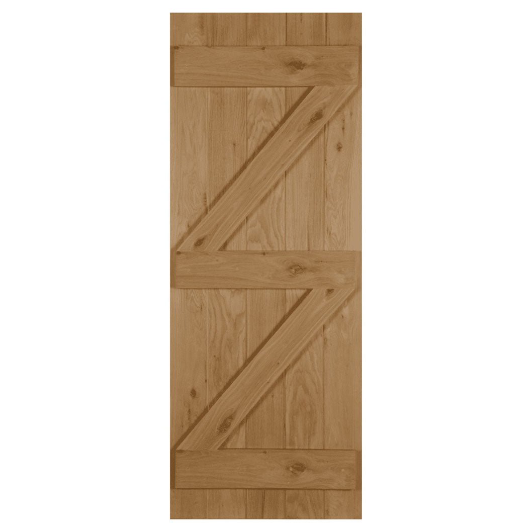 Mendes Oak Ledged And Braced Unfinished Door - JJ Building Materials