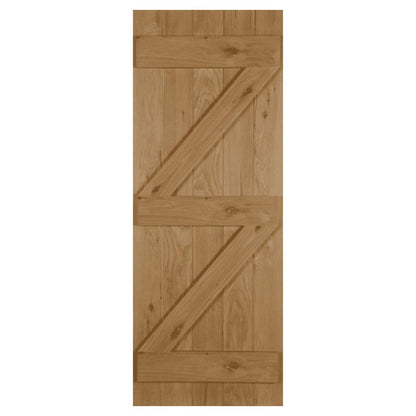Mendes Oak Ledged And Braced Unfinished Door - JJ Building Materials