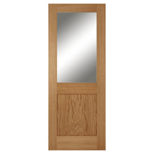 Mendes Oak Marlborough 1 Panel 1 Light Clear Glazed Unfinished Door - JJ Building Materials