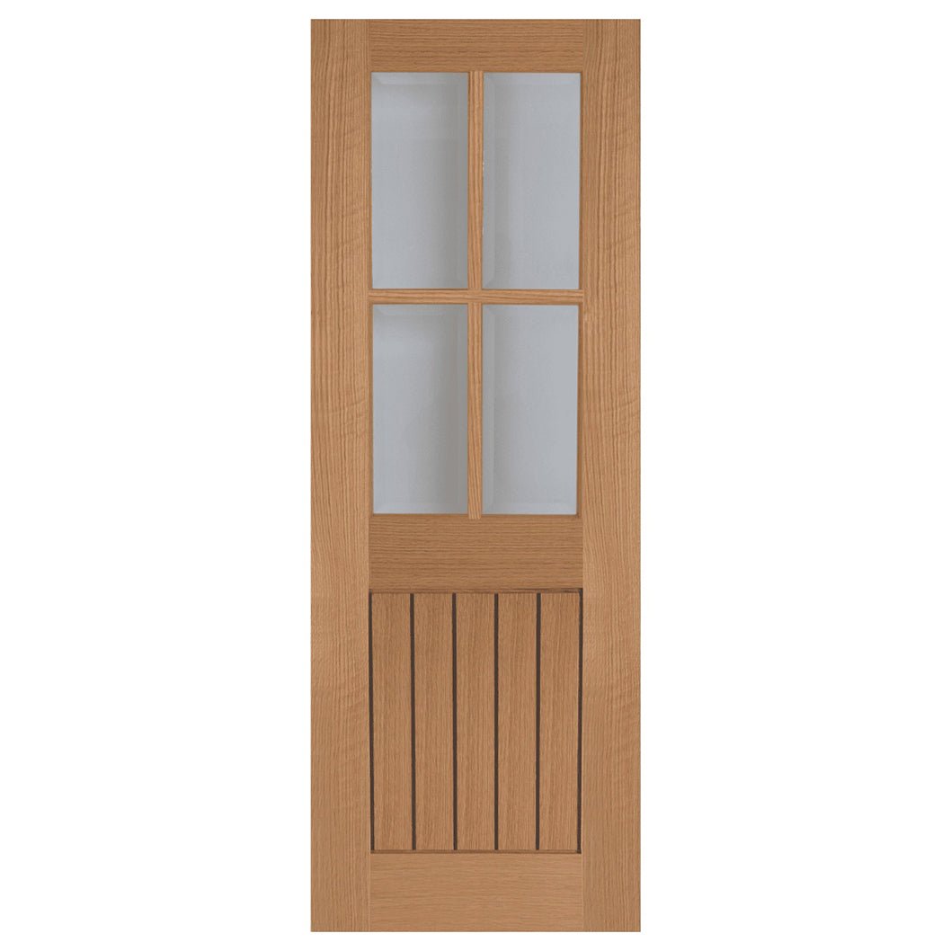 Mendes Oak Mexicano 4 Light Clear Glazed Unfinished Door - JJ Building Materials