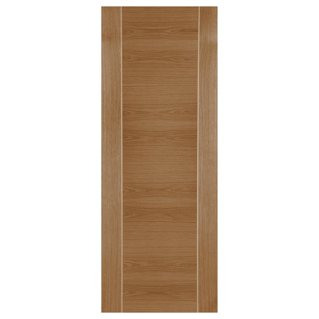Mendes Oak Mirage 3 Light Clear Glazed Semi Solid Prefinished Door - JJ Building Materials