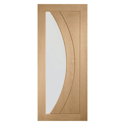 Mendes Oak Sorrento 1 Light Clear Glazed Prefinished Door - JJ Building Materials
