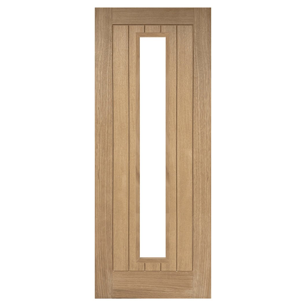Mendes Oak Tuscany 1 Light Glazed Prefinished Door - JJ Building Materials
