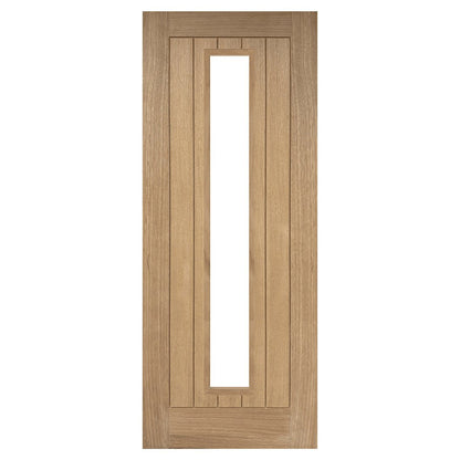 Mendes Oak Tuscany 1 Light Glazed Prefinished Door - JJ Building Materials