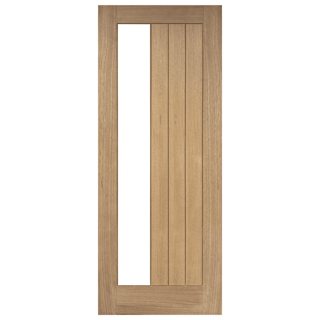 Mendes Oak Tuscany 1 Light Glazed Unfinished Door - JJ Building Materials