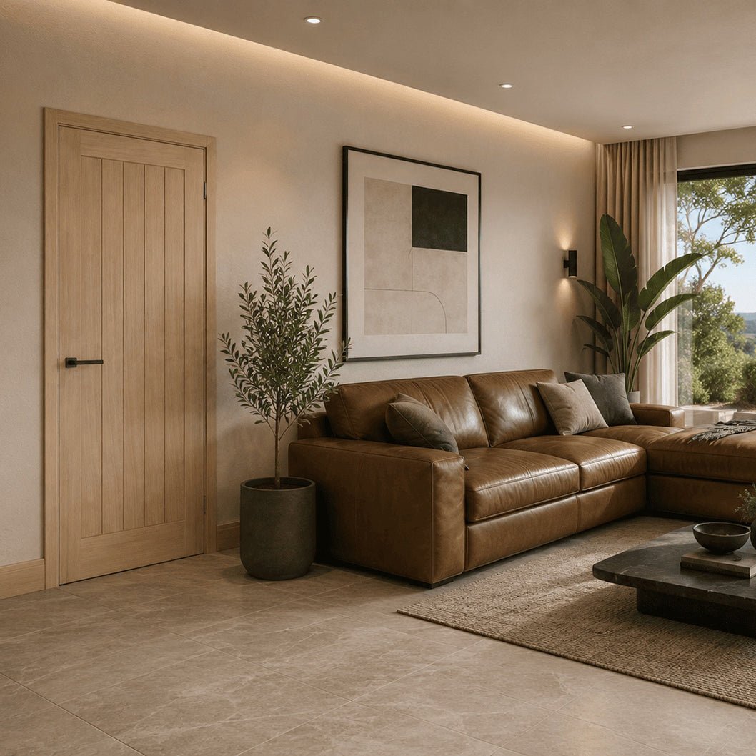Mendes Oak Tuscany Fd30 Prefinished Door - JJ Building Materials