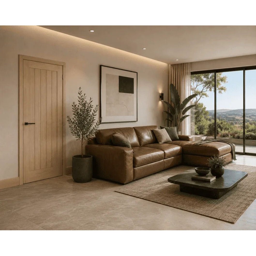 Mendes Oak Tuscany Fd30 Unfinished Door - JJ Building Materials