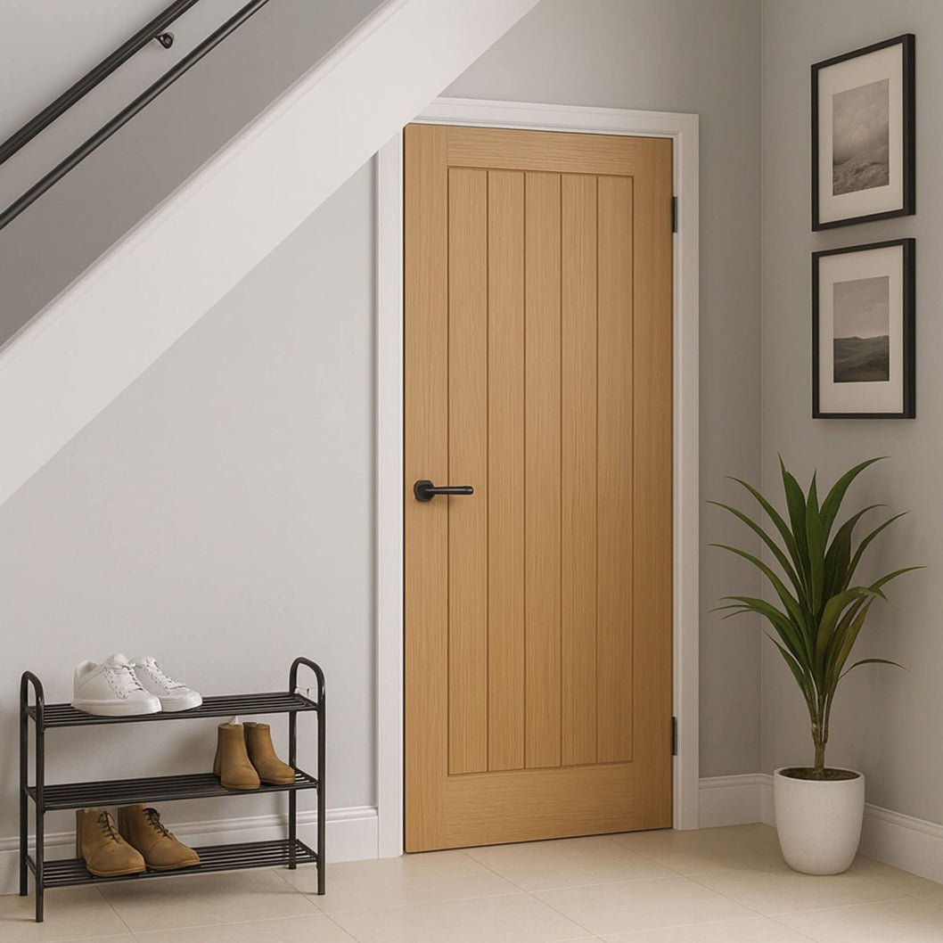 Mendes Oak Wiltshire Prefinished Door - JJ Building Materials