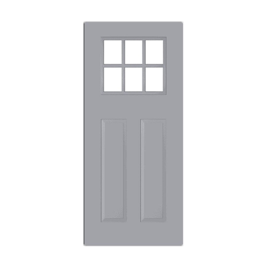Mendes Thermawood Dorset (Clear Glass) Grey Primed Door - JJ Building Materials